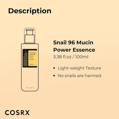 Snail 96 Mucin Power Essence 100 Ml Each (BUY 1 GET 1)